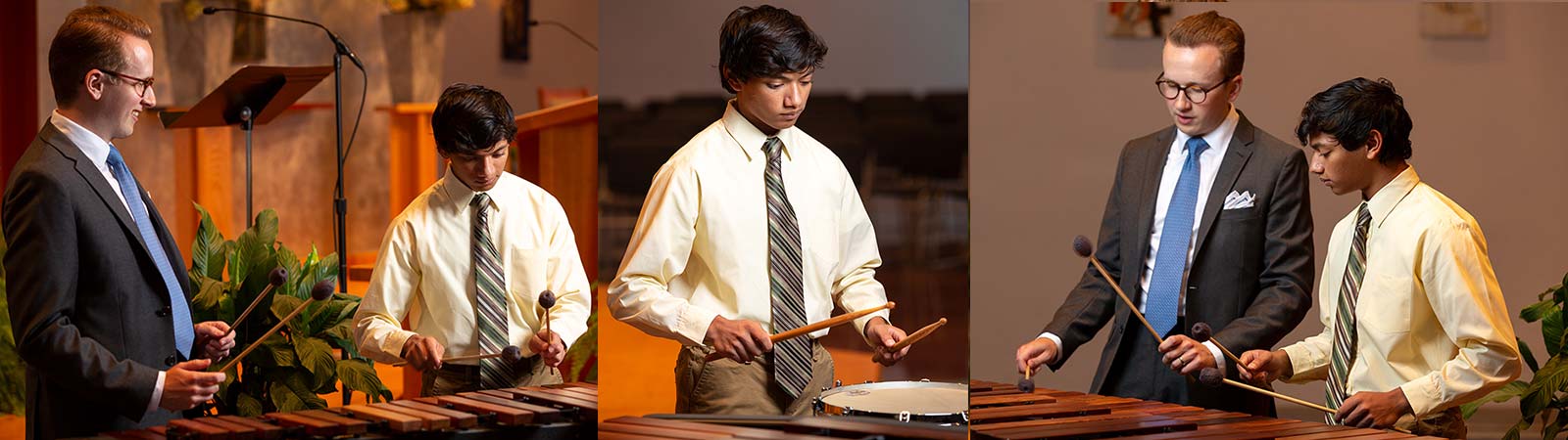Rob Rocheteau teaching percussion